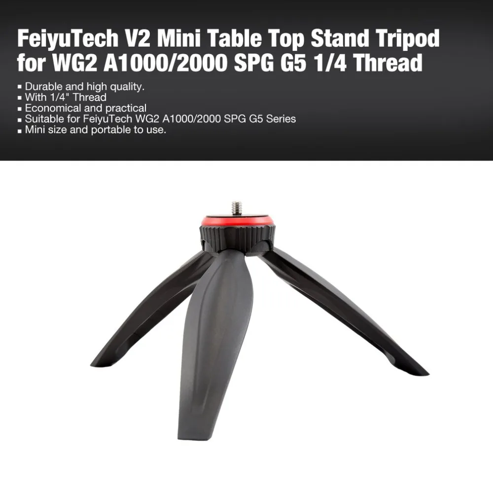 

FeiyuTech V2 Mini Photography Table Top Bracket Tripod for FeiyuTech WG2 A1000/2000 SPG G5 Series Stabilizer with 1/4" Thread tt
