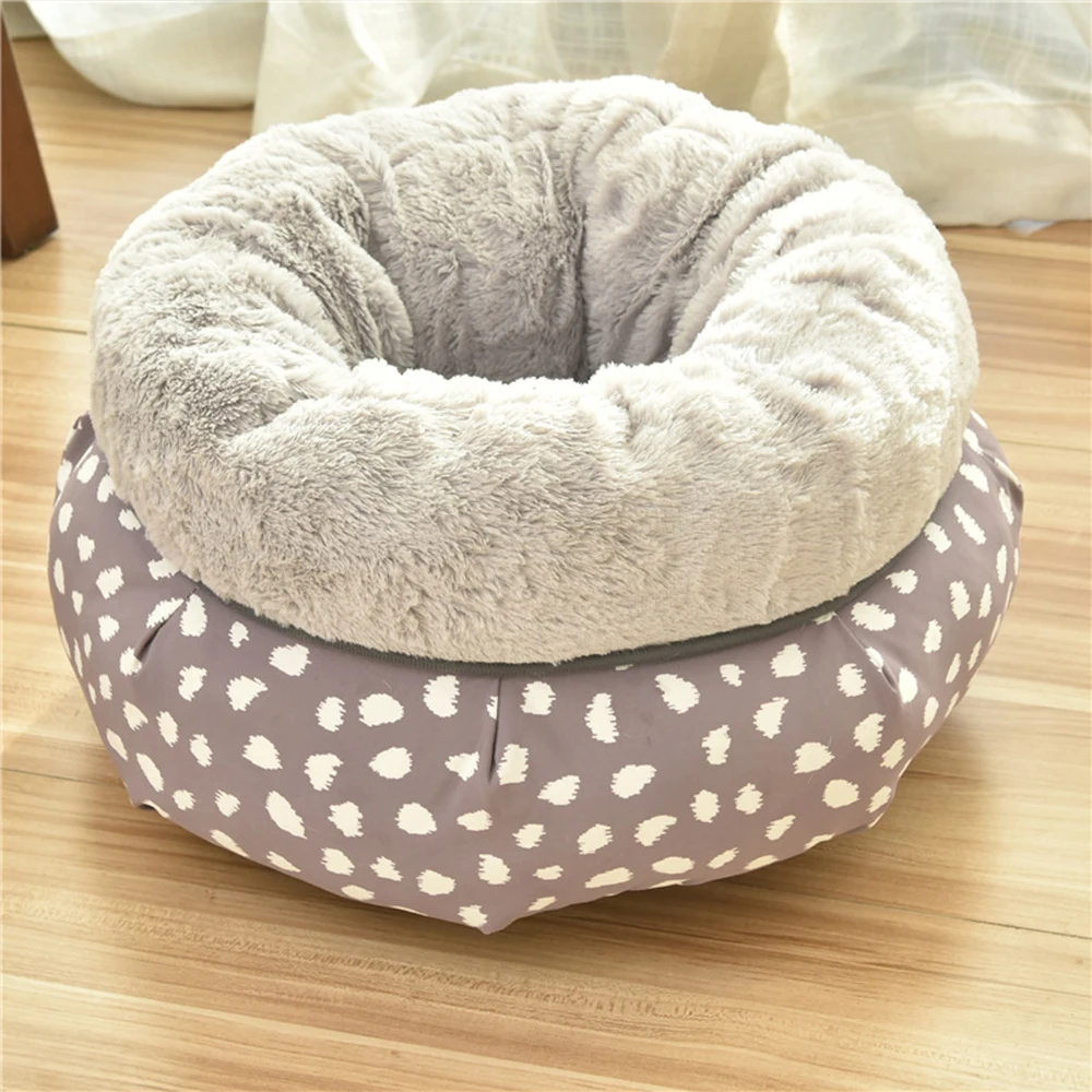 Super Soft Dog Bed Cat House Peluche Divano Pet Cozy Kennel Winter Warm Deep Sleeping Basket Kitten Home Mat Forniture Per Cani Lavabili