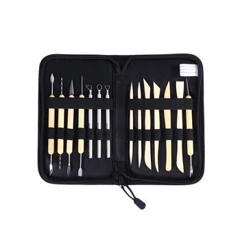 

14Pcs Professional Wooden Metal Pottery Sculpture Clay Tools Kit Carving Tool Carving Knife Model Scalpel Art Supplies