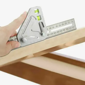 

High Quality Multi-function Measuring Roof Revolutionizing Carpentry Tool Angle Ruler aluminum + stainless steel