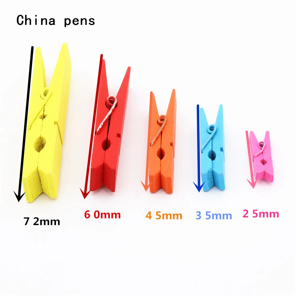 Wooden Clips 25mm-72mm For Photo Clips Clothespin Craft Decoration