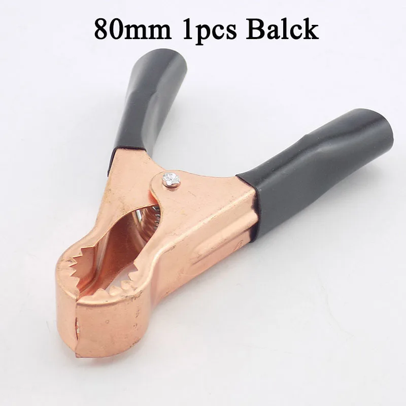 80mm Black 5A/30A/50A/100A электрические зажимы типа «крокодил» для автомобильных аккумуляторов, зажимы для Автомобильных тестовых зондов, зажим типа «крокодил», электрические инструменты для самостоятельной сборки - Цвет: 80mm Black