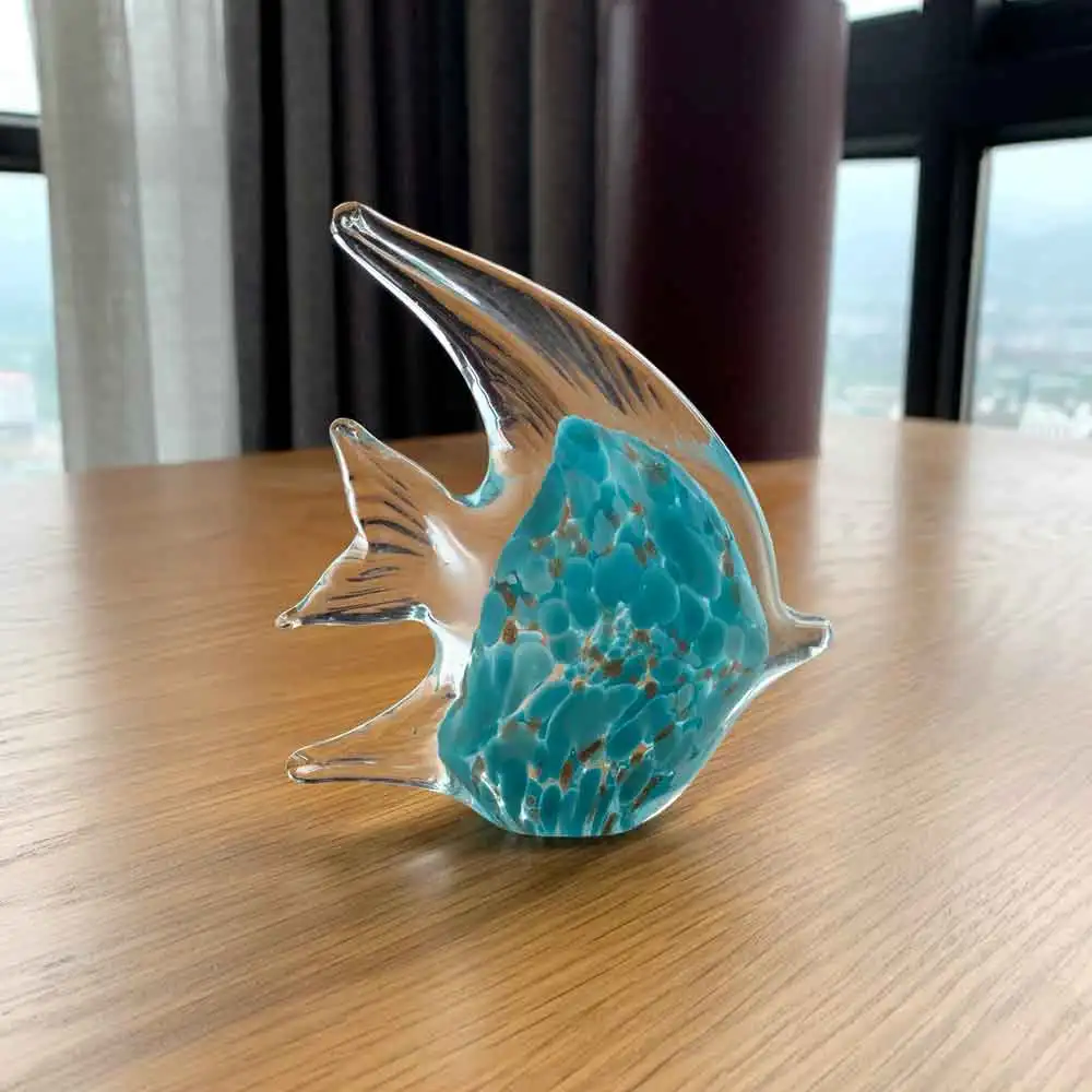 

Colorful Crystal Glass Clown Fish Animal Figurines Miniature Hand Blown Modern Miniatures Home Decor Accessorie Christmas Gift