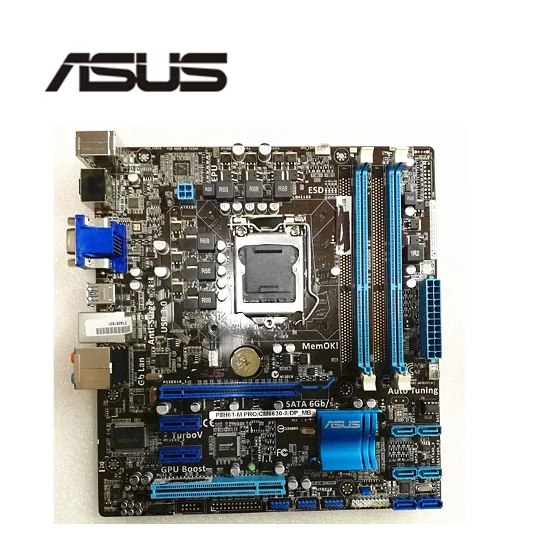 Для Asus P8H61-M PRO/CM6630-8/DP_MB рабочего Материнская плата H61 USB 3 0 HDMI разъем LGA 1155 i3 i5 i7 DDR3 16G