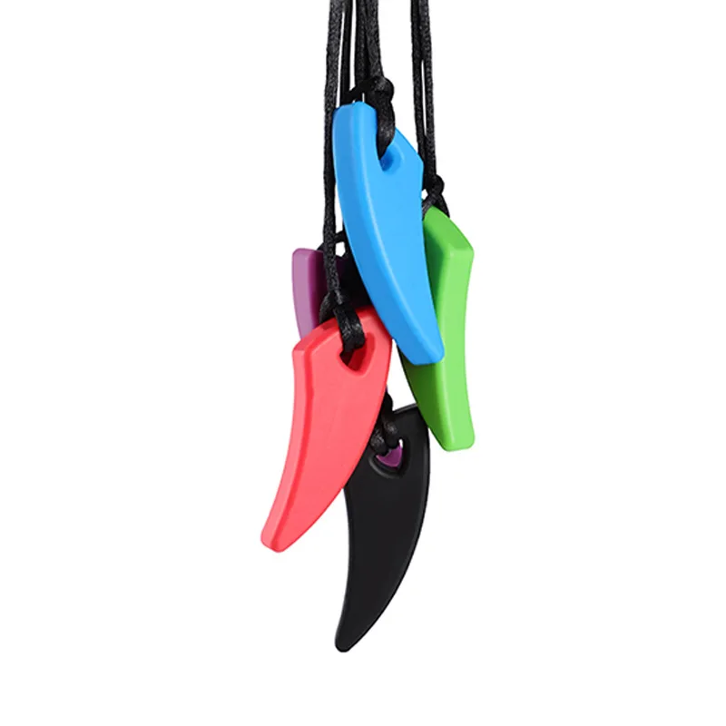 Baby Chew Necklace Baby Teether Food Grade Toddlers Chewy Toy Sensory Tool for Autism Therapy ADHD Special Needs Baby Care Toys 6