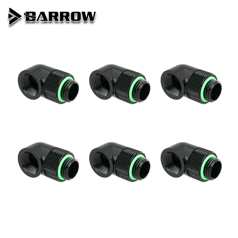 Pomya G1/4 Fitting Adapter,45 Degree Angled Fitting Adapter Connector Water Cooling System Supports 360 Degree Rotation Tackle Accessory