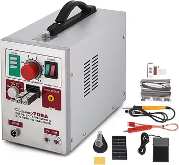 

VEVOR 709A Welding Machine Welder Machine 2 in 1 LED Pulse Battery Charger Welder Machine