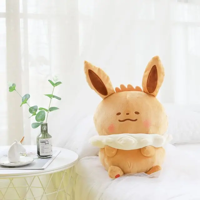 Takara Tomy Покемон кавайный Пикачу Eevee милые плюшевые игрушки мультфильм мягкие подушки для дивана куклы милые подарки для подарка для девочки - Цвет: eevee