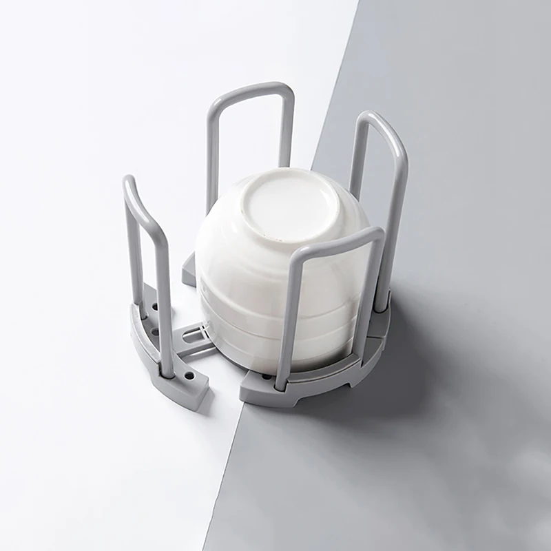 Kitchen Plate Rack Pot Lid Holder Plastic Dish Drying Simple And Retractable Drain Cup | Дом и сад