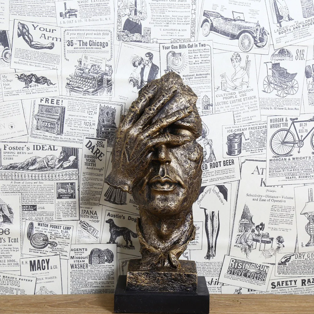 

Home Decor Statues Creative Thinker Retro Abstract Characters Sculpture Craft NEW