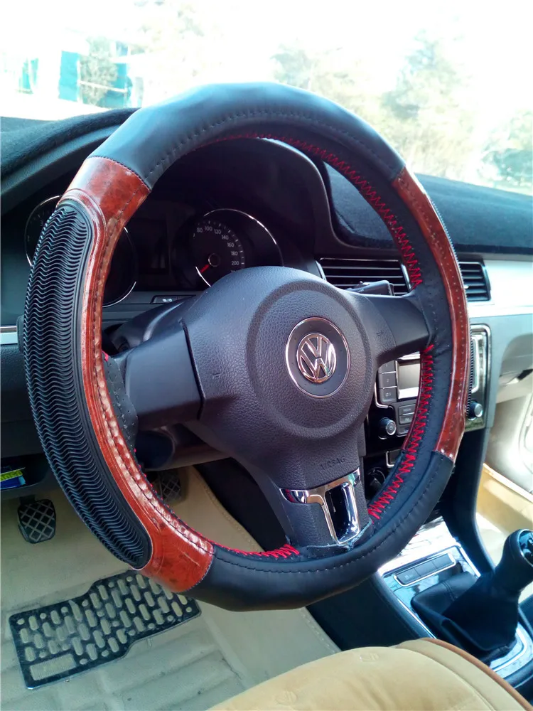 Car Grip Cover Driver Leather Steering Wheel Cover Car Beauty Shop Supplies Car Steering Wheel Cover Genuine Leather