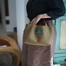 

Autumn And Winter New Women's Handbag Canvas Plush Texture Large Capacity Shopping Bag Go Out Retro Fashion Leisure Shoulder Bag
