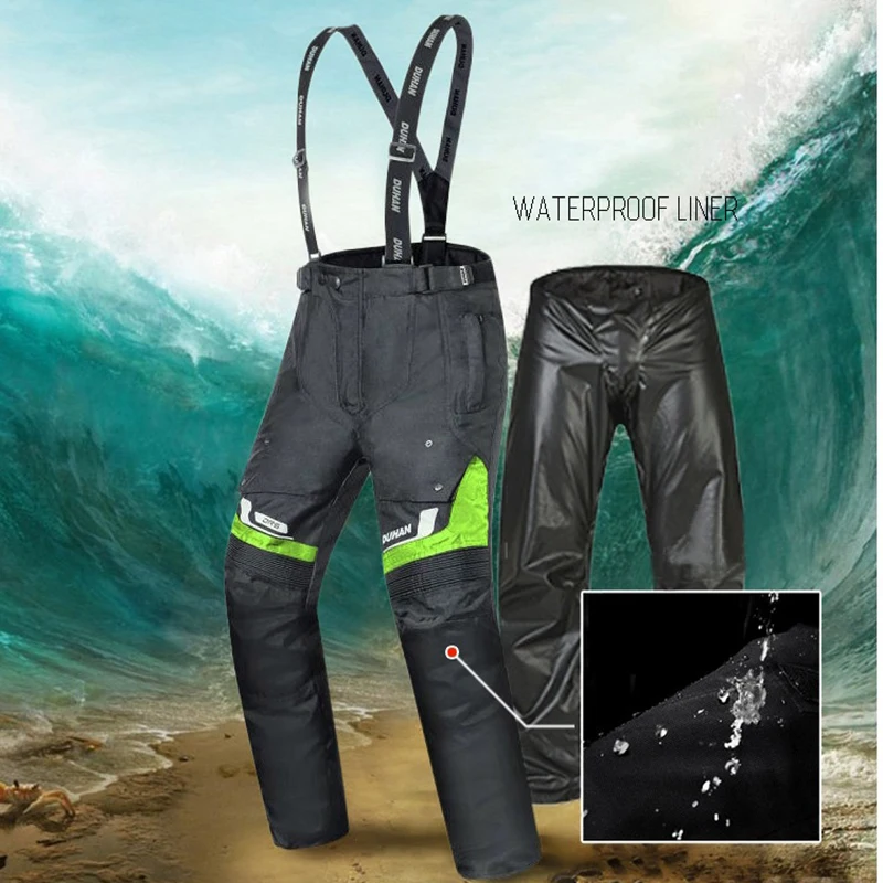 DUHAN мужские мотоциклетные брюки для мотокросса зимние гоночные брюки зимние водонепроницаемые мотоциклетные брюки мото Pantalon