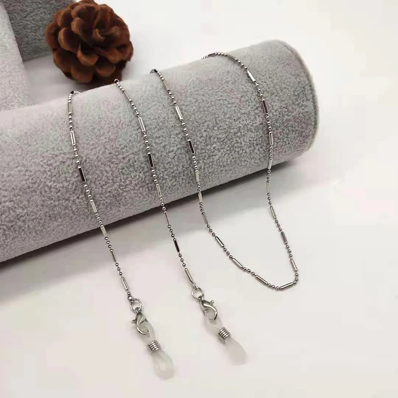 Fashion Woman Sunglasses Chain Cylinder Bead Chain Anti-Falling Glasses Eyeglasses Cord Necklace 3