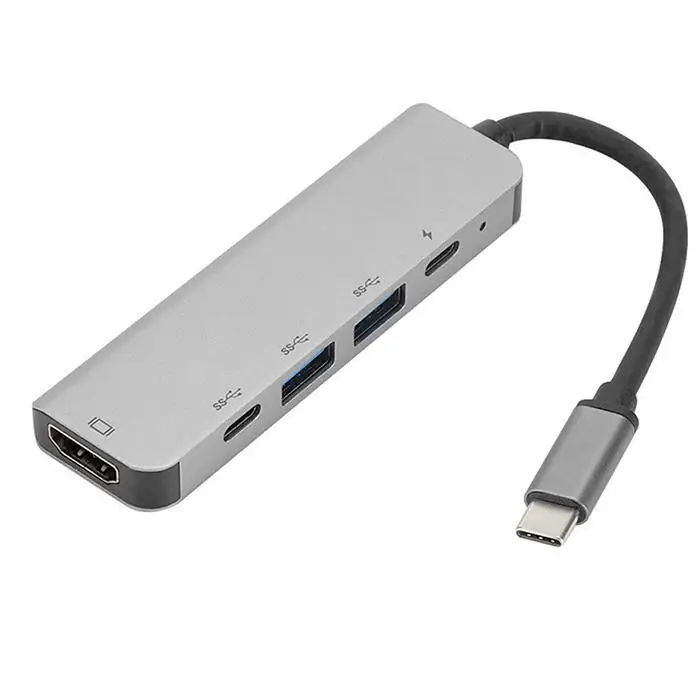 Type-C в HD концентратор pd конвертер серый 12,5 см/12,5 см 5 48g в 1 4K 20V 3A, поддержка Макс 87 Вт адаптер питания. HD