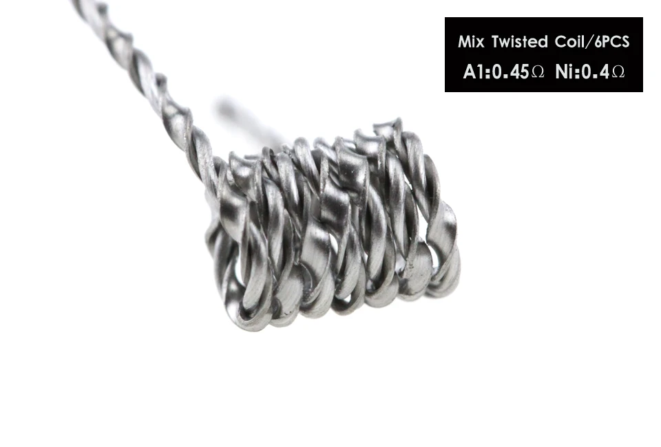 Готовые катушки 8 в 1 Alien Fused Tiger Clapton Coil Mix Twisted Flat Twisted Hive Quad A1 Premade Coils Kit для RDA RTA Atomize