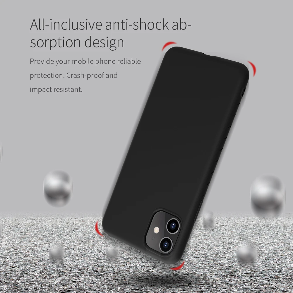 Tanie Dla iPhone 11 Pro Max Case NILLKIN płynny gładki silikonowy pokrowiec na iPhone 11 Pro Max (5.8 6.1 6.5) pokrowiec luksusowe torby ochronne