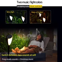 Светодиодный солнечный светильник для газона, музыкальный светильник, уличный светильник ing IP55, водонепроницаемый, Рождественская музыка для двора, сада, тротуара, лампа