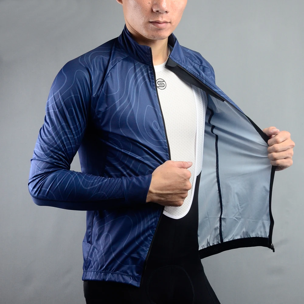 Cycling Jacket Reflective Windproof Skin Coat Sun Protective UPF 50+ Bike Windbreaker Men Breathable Clothing