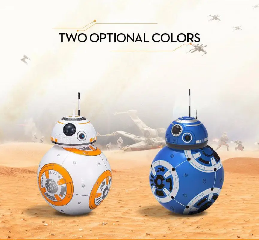 1pc Upgrade Rc Bb8 Robot With Sound And Dancing Action Figure Toys 2.4g Remote Control Bb-8 Robot Intelligent Bb 8 Ball Toy