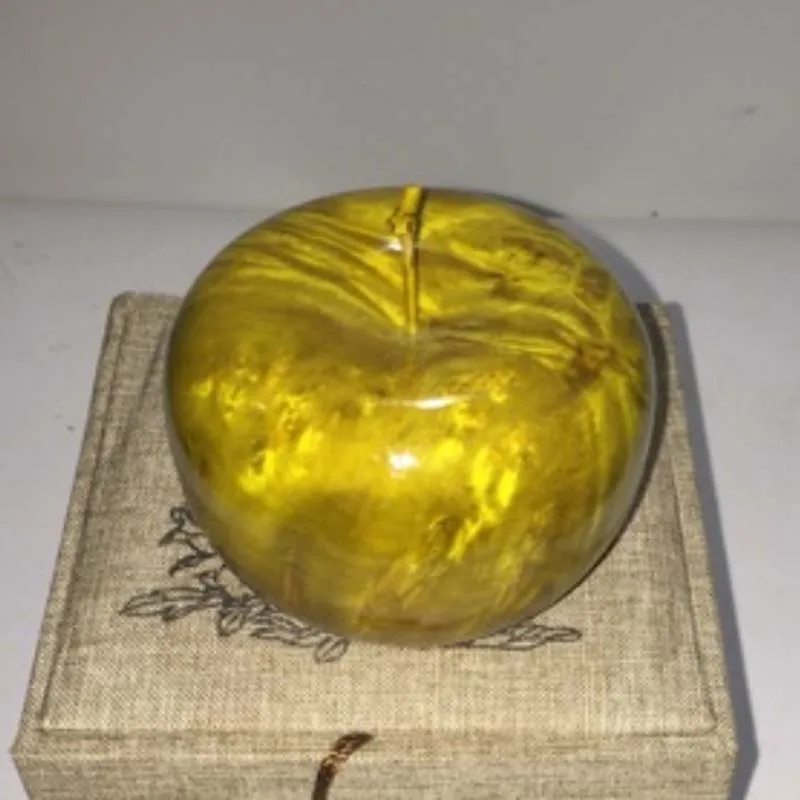 Золото камфарная древесина яблока для Гостиная украшения Дисплей художественные промыслы, Игрушечная модель из цельного дерева Apple