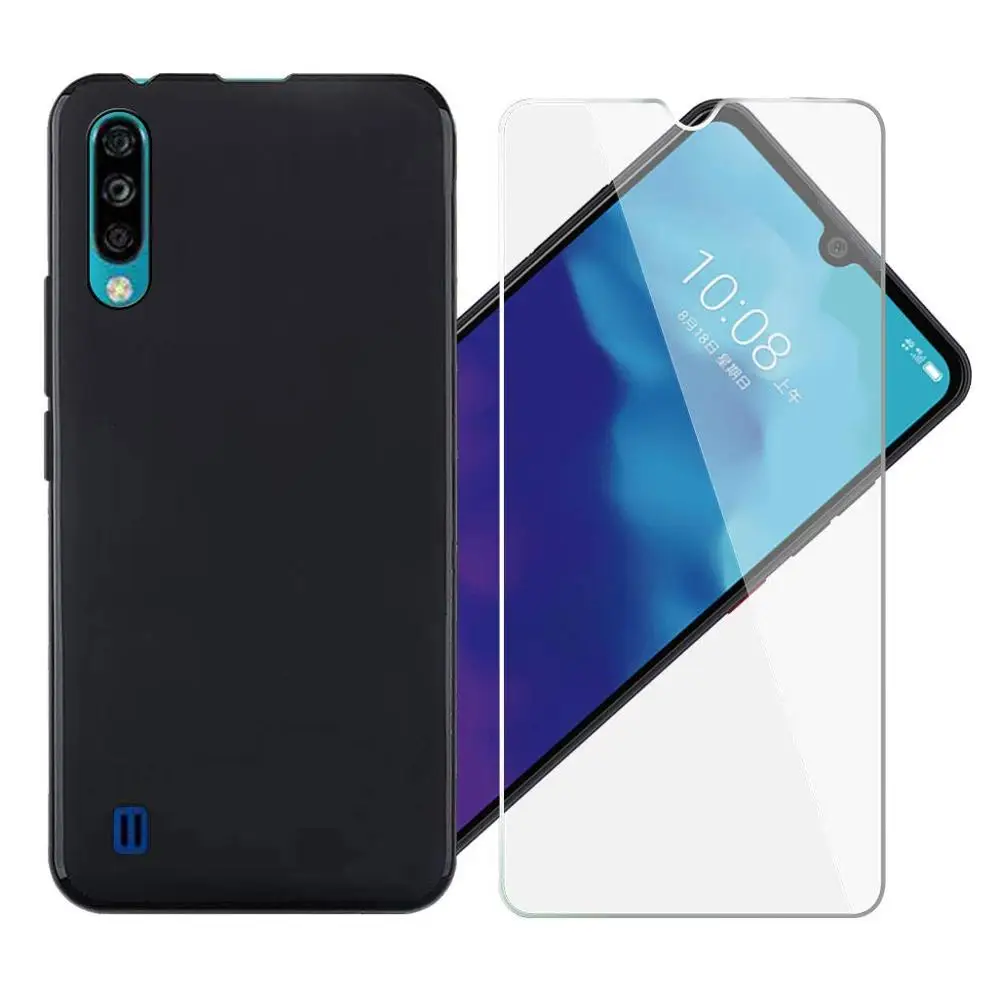 Чехол для ZTE Blade A7 2020 мягкий + закаленное стекло чехол из ТПУ Prime|Бамперы| |