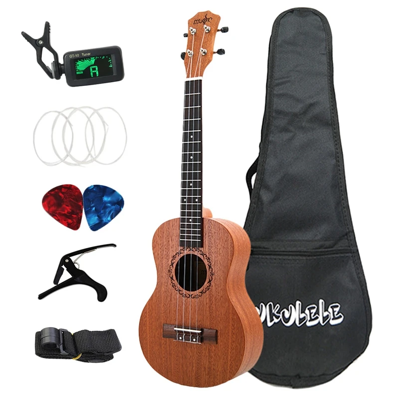 26 дюймов Ukelele Tenor Sapele акустический гитар Mini Hawaii полный набор Гавайская гитара для