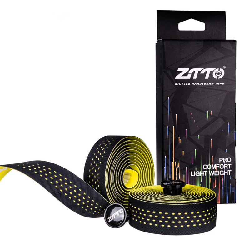

Soft Road Bike Bicycle Handlebar Cork EVA PU Bar Tape Professional Cycling Damping Anti-Vibration Wrap With 2 Bar Plug