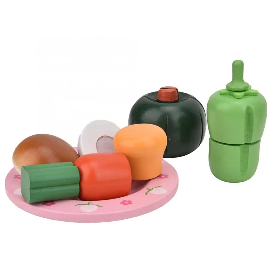 Children Kitchen Pretend Play Plastic Food Toy Cutting Fruit Vegetable Food Miniature Play Do House Education Toy Gift for Kids