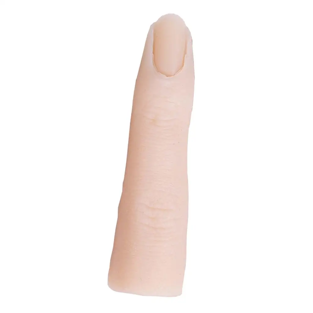 Silicone Practice Fake Finger Model For Hand Manicure Nail Art Training Display Fake Finger Natural Nail Tips Manicure Tool