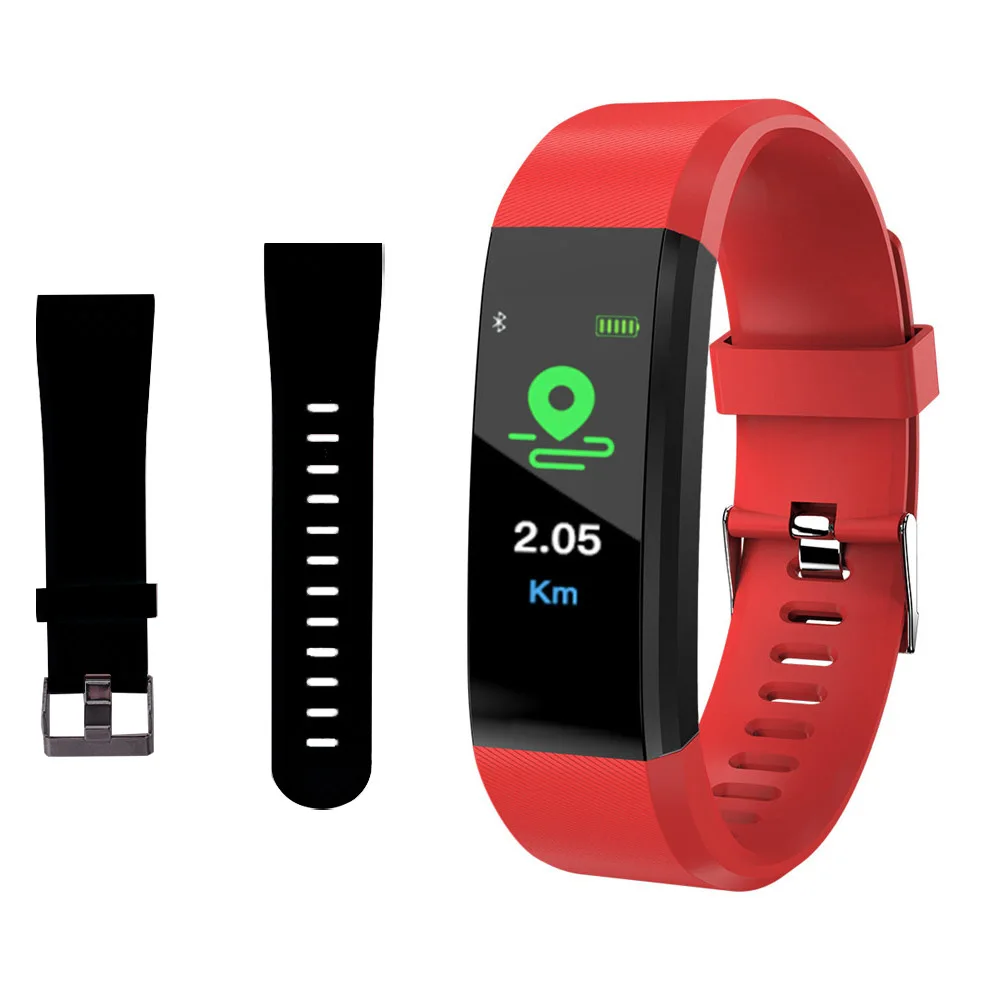 RDQ00H23 Rovtop 115 Plus Smart Wristbands Blood Pressure Watch Fitness Tracker Heart Rate Monitor Band Smart Activity Tracker Bracelet - Цвет: RDQ00H23