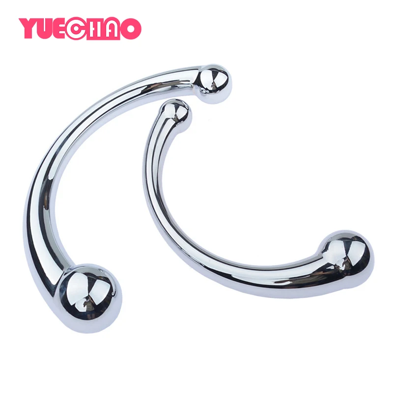 Двойной конец из нержавеющей стали анальный фаллоимитатор Анальная пробка G spot