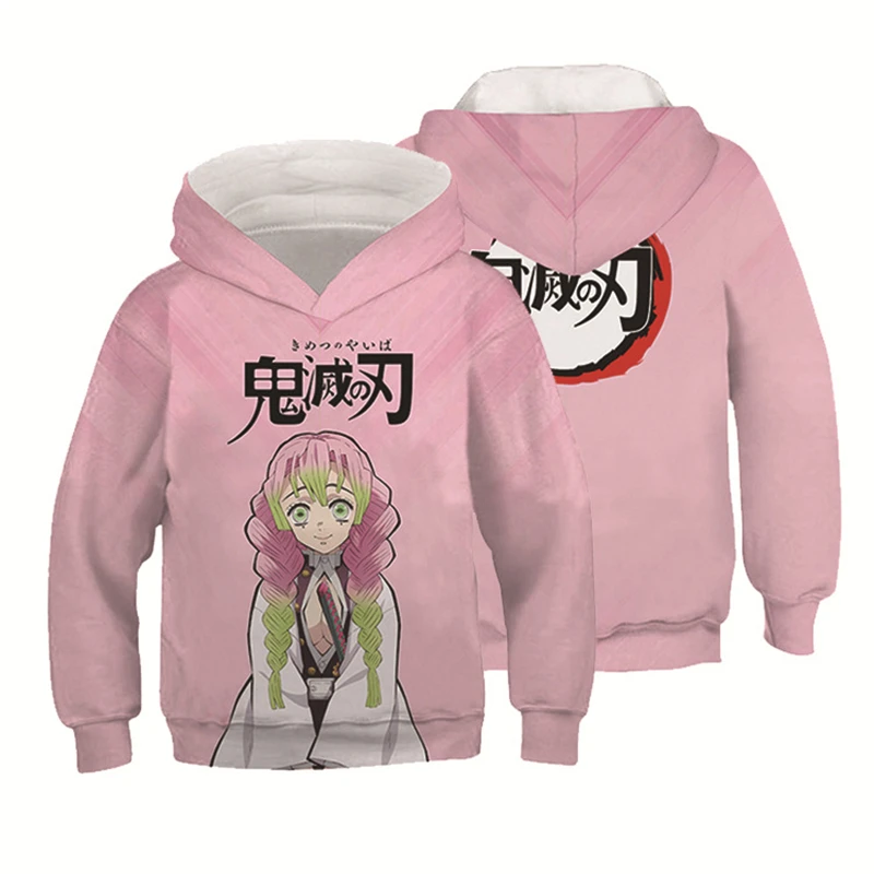 3D Printing Hoodies Demon Slayer Long Sleeve Pullover Hoodie Hot Anime Sweatshirt Children's Clothing With Hoody Winter New children's hoodie