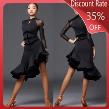 Профессиональное платье для латинских танцев, платье для выступлений, платье для латинских танцев, женские тренировочные костюмы для взрослых, платья для латинских танцев, DQS3563