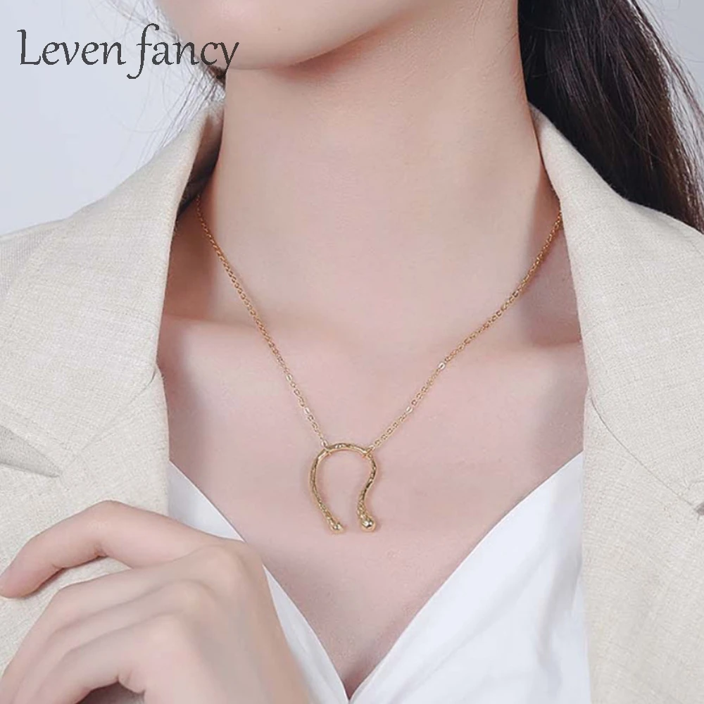 Женское геометрическое колье ручной работы составное серебряное ожерелье в виде