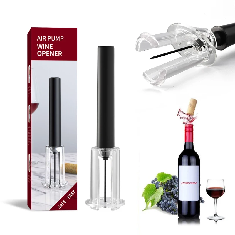 Red Wine Bottle Opener Cork Out Remover Stainless Steel Needle Air