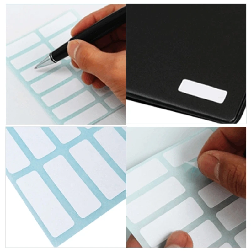 

12 Sheet Self Adhesive Sticky White Label Blank Stickers Note Tags Crafts U4LC