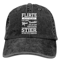 Бейсбольная кепка s для мужчин и женщин-Flirte Nicht Mit Mir Meine Freundin Ist Stier Спортивная Кепка Регулируемая ковбойская Кепка водителя грузовика