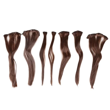 

Women Human Hair Clip In Hair Extensions 7pcs 70g