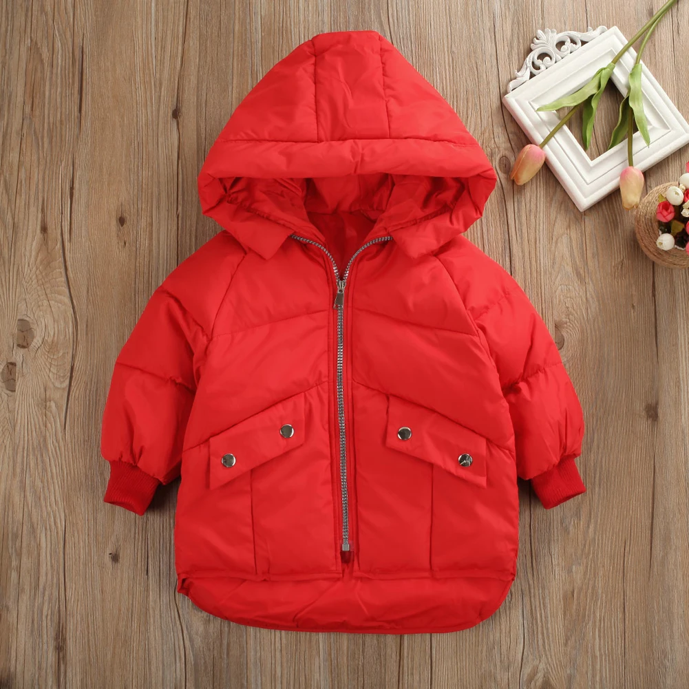 От 2 до 7 лет Детская куртка для маленьких девочек и мальчиков, светильник хлопковое пуховое пальто с капюшоном зимние куртки для мальчиков пуховые парки для маленьких девочек, верхняя одежда