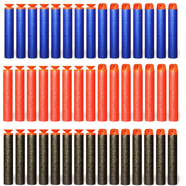 100pcs Soft Hollow Round Head And Sucker Refill Darts Toy soft bullet gun Series EVA military Gift Toys For Kid Children ner 2