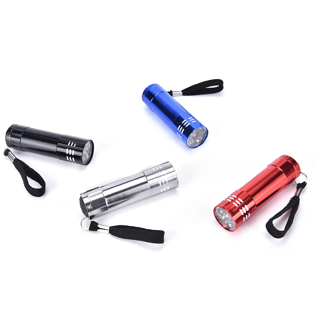 1pc Mini LED UV Gel Curing Lamp Without Battery Portability Nail Dryer LED Flashlight Currency Nail Art Makeup Tool