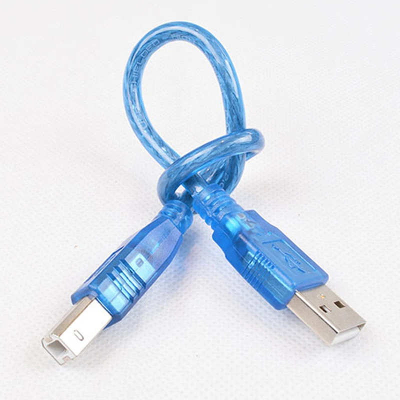 

Blue cable extension Printer Cable high speed connectors Male to Male SHORT Scanner Accessories 30cm