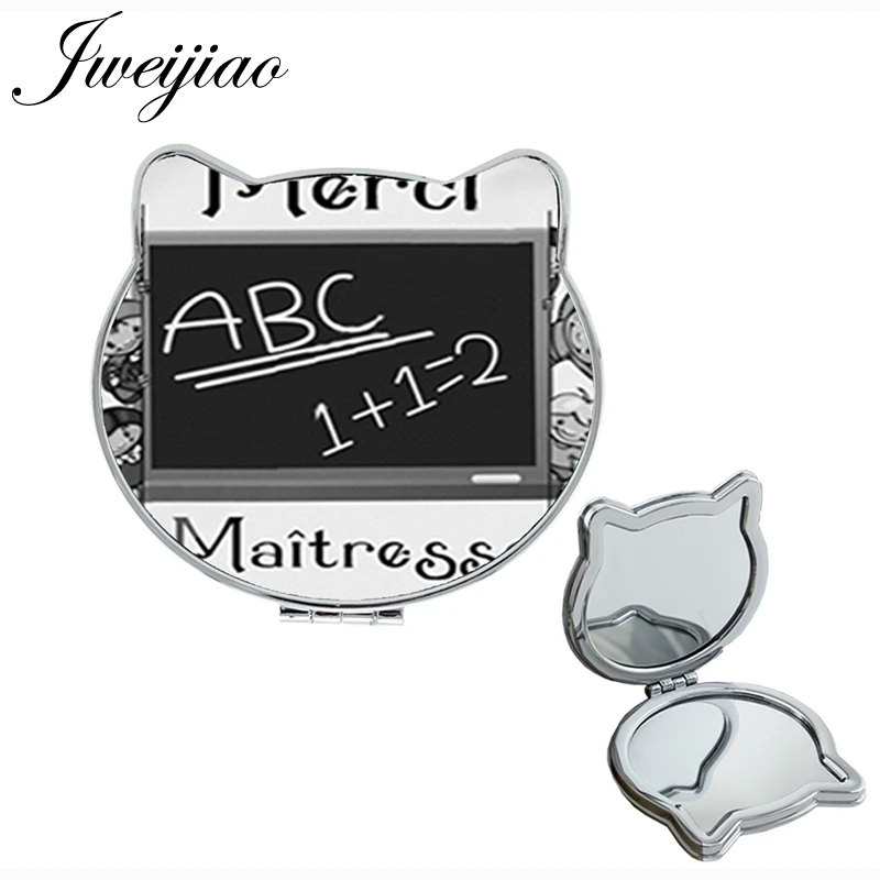 CT277 JWEIJIAO Super Maitresse кошачьи ушки в форме здоровья карманное зеркало складное милое компактное зеркало для учителя подарок на день CT261 - Цвет: CT277
