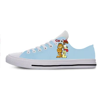

2019 Hot Fashion 3D Print Lightweight Shoes Garfield Men And Women Summer Cartoon Funny Cute Cat Casual Sneakers