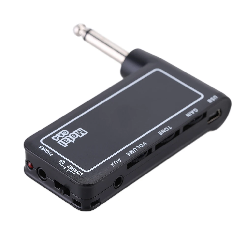 Durable Tone Rechargeable Electric Accessories Headphone Amplifier Bass Mini Portable USB Guitar Plug Phone ABS Classic Rock