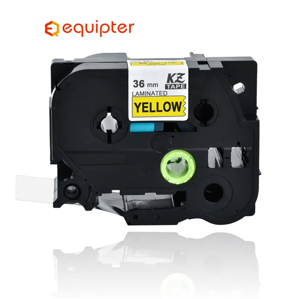 36mm Tze661 label Black On Yellow Compatible P-touch Tze tape cartridge tze-661 Tze-661 TZE661 TZE for Brother label printer 1pcs kze 12mm multicolor compatible brother tze 231 laminated tze231 tze 231 label tape tz231 for brother p touch printer