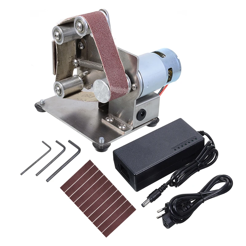 

Angle Grinder Sanding Belt Grinder Set 240V Mini Electric Belt Sander DIY Polishing Grinding Machine EU Plug
