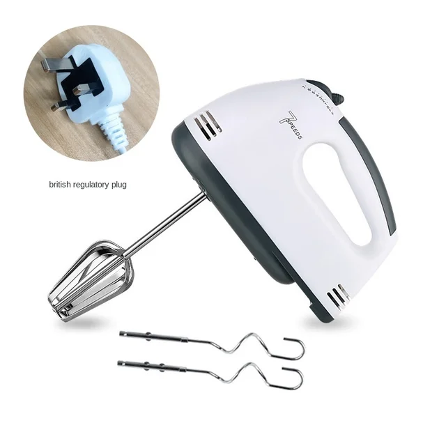 110 V to 220 V Electric Household Desktop Egg Cream and Batter Handheld Hand Mixer Milk Frother Stand Mixer Food Mixer British plug 230V