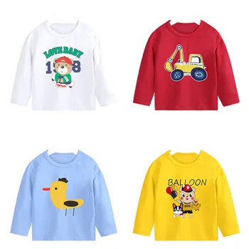 

Children girls boys clothes cotton t-shirt Baby Kids Boys Cartoon Dinosaur long Sleeve T-shirt Tees Tops Clothes 4150 35
